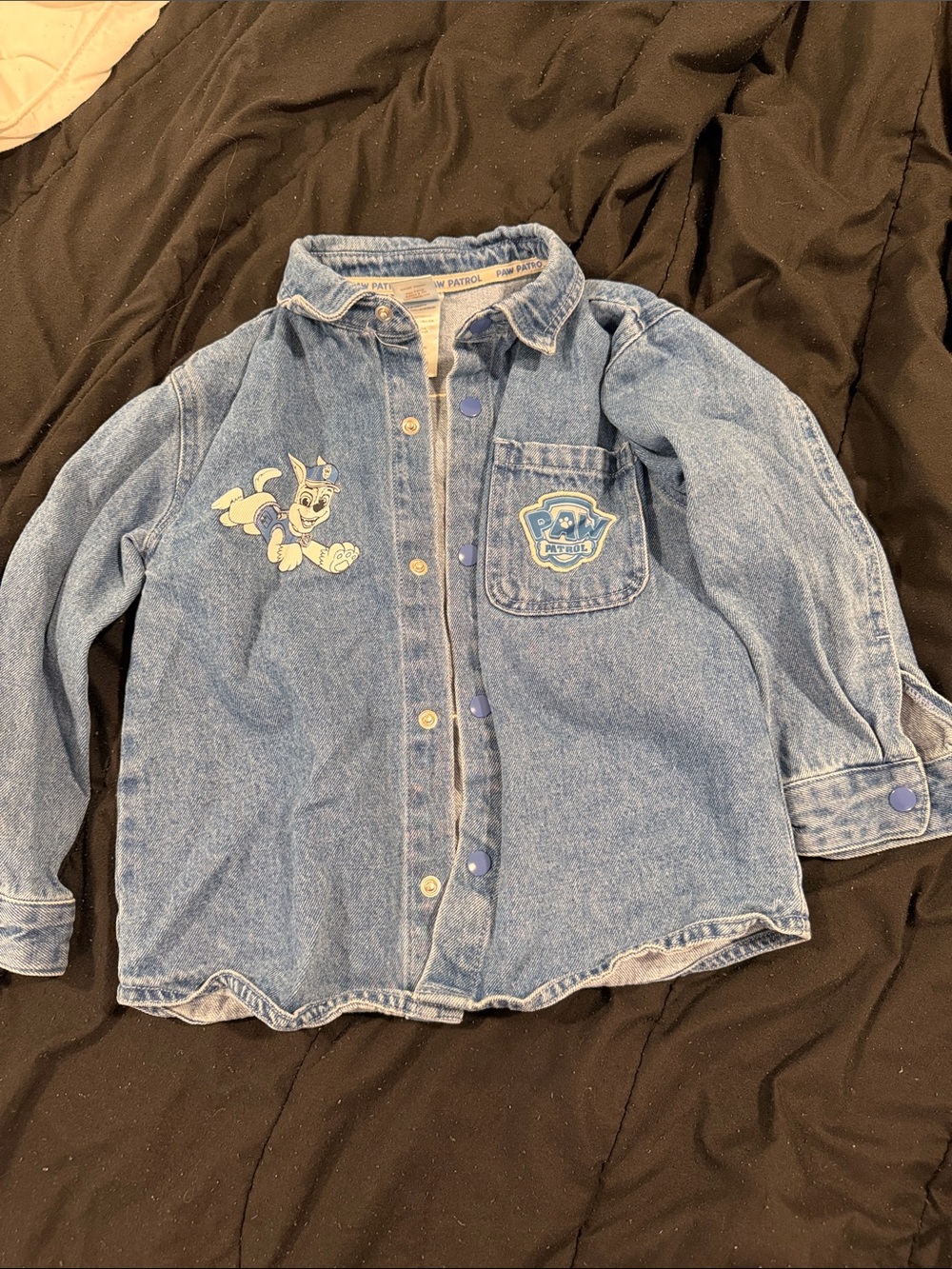Paw Patrol Light Blue Denim Jacket with Character Patch toddler 4t
